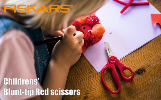 FISKARS Kids Scissors, Stainless steel, Red, 13cm