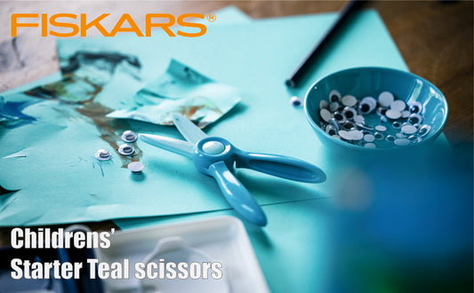 Fiskars Scissors, Plastic starters scissors, Teal