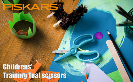 FISKARS Scissors, Plastic Training scissors, Teal