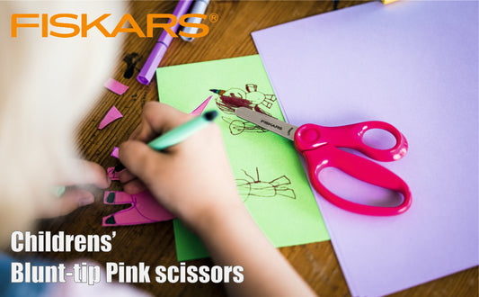 FISKARS Kids Scissors, Stainless steel, Pink, 13cm