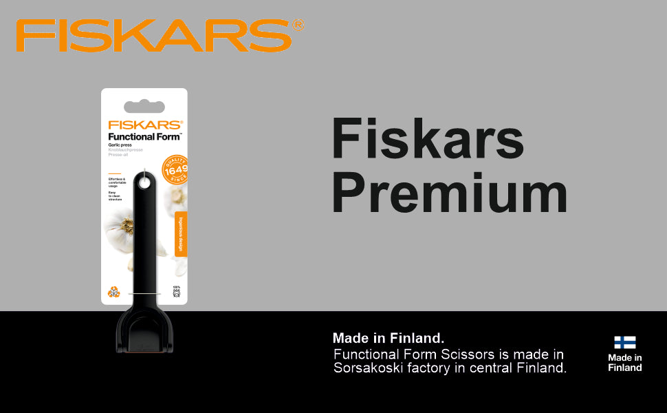 FISKARS Handle: Plastic with Softgrip ; Blade: Japanese Stainless Steel Ff Garlic Press | 1028361