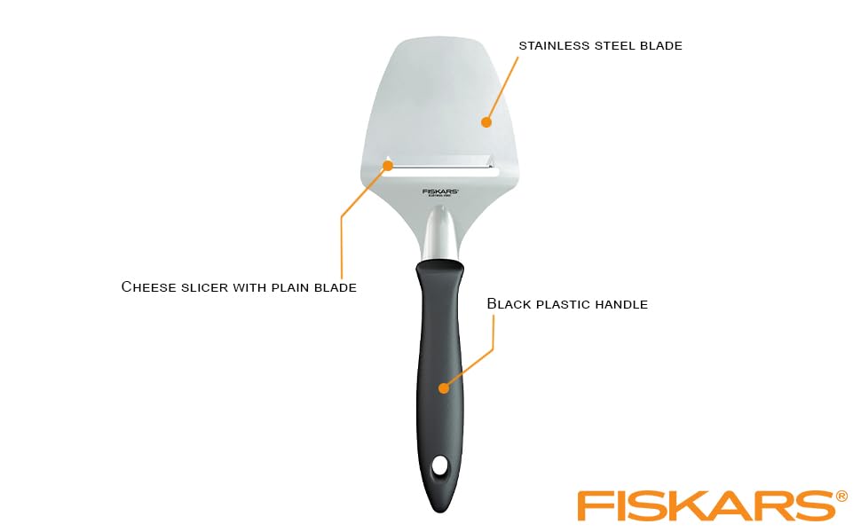 FISKARS Essential Cheese Slicer, Stainless Steel, 22cm 1065587