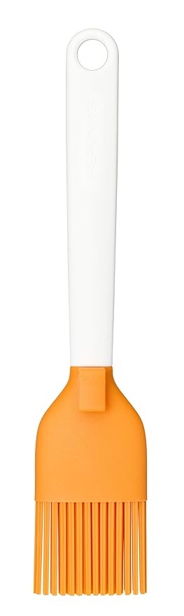 Fiskars Silicone Brush, Length: 19 cm, Synthetic Material/Silicone, Orange/White, Functional Form, 1023614