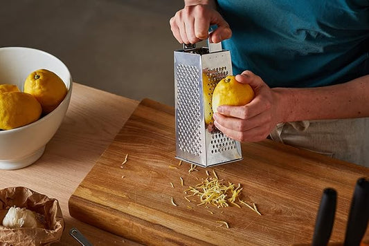 FISKARS Essential 4-sided Cheese Grater, Stainless steel, 23cm, Silver 1065589